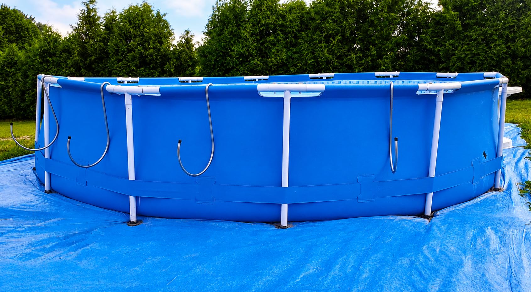 S-förmige Poolhaken 4 Stück, je 47 cm lang ideal für Aufstellpool als Halterung für Solarmatte, Poolabdeckplane, Pool-Abdeckung oder Pool-Zubehör, Gartenhaken, Speicherhaken