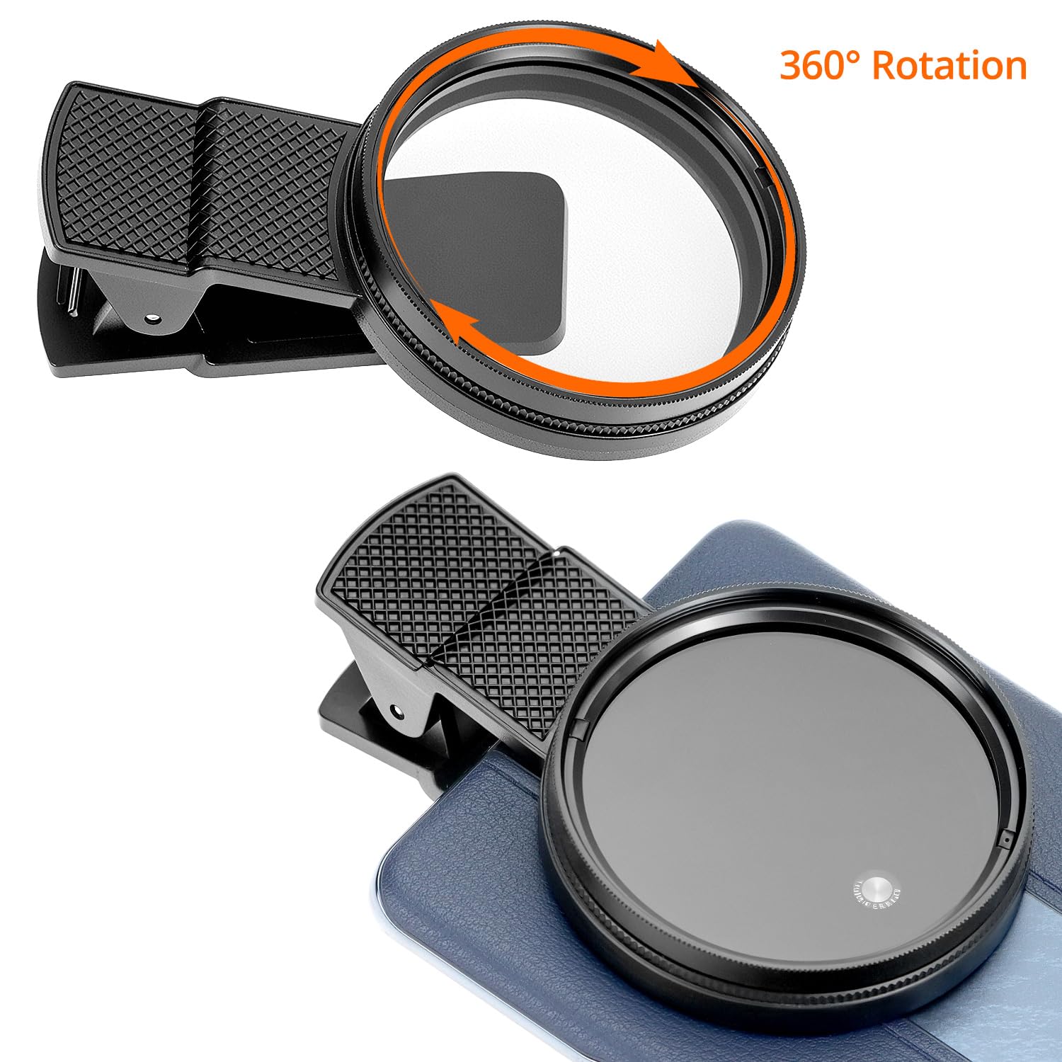QWORK filtr CPL, 52 mm klips na nadgarstek filtr do smartfona aparatu, kompatybilny ze smartfonami