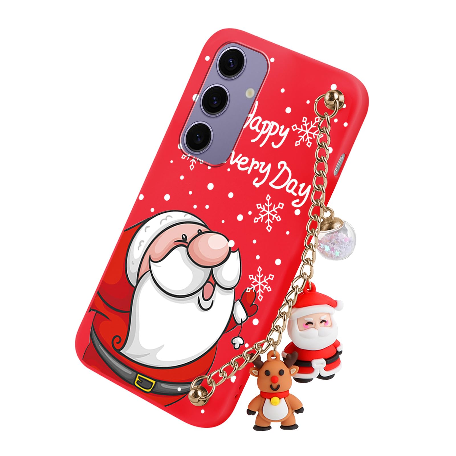 Yoedge Cover Natale Per IPhone 7 Plus/8 Plus – Custodia Trasparente In Silicone TPU Con Disegno 3D Babbo Natale, Antiurto E Sottile