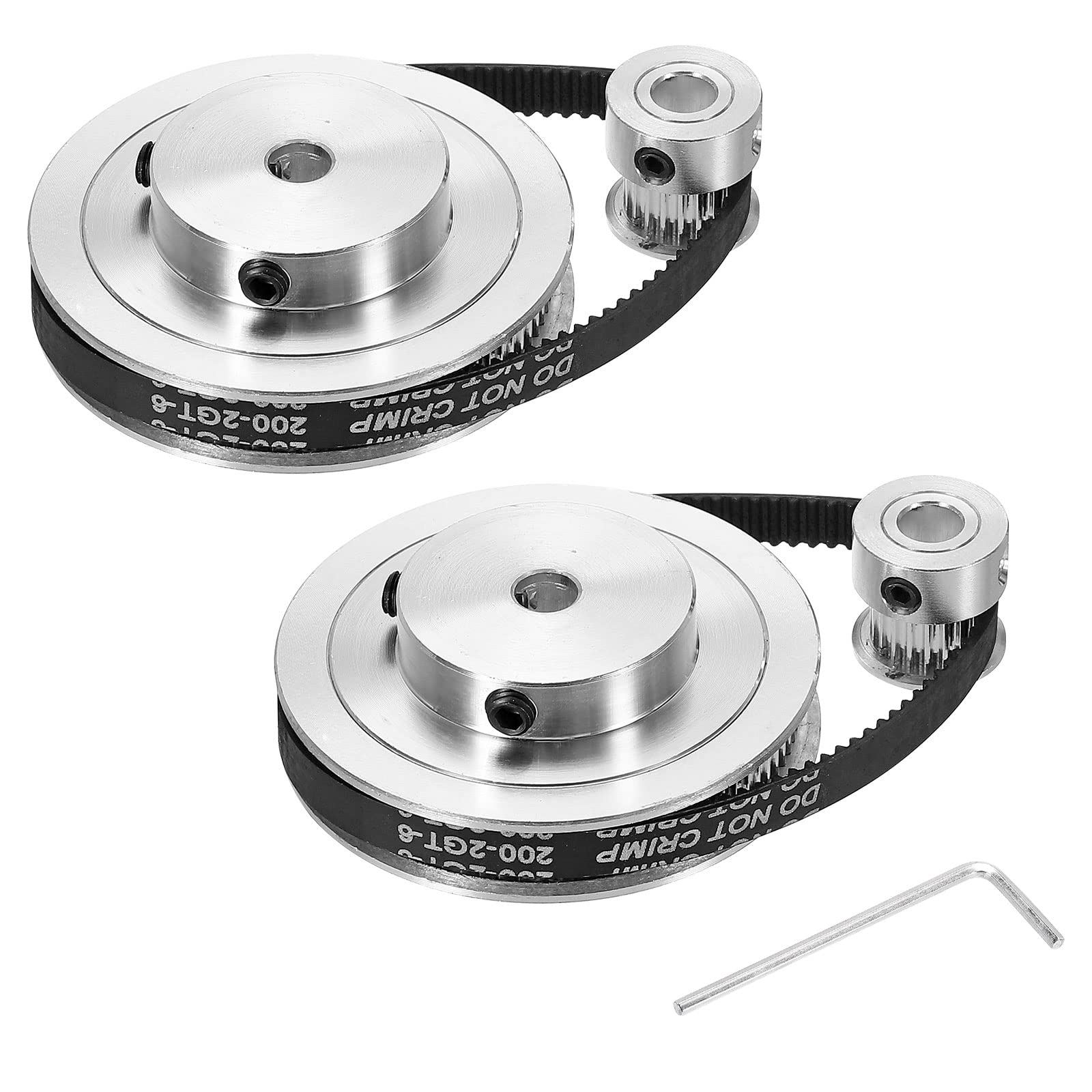MECCANIXITY Timing Pulley 20&80 Teeth 6.35mm Bore Synchronous Wheel with Belt and Wrench for 3D Printer, CNC Machine