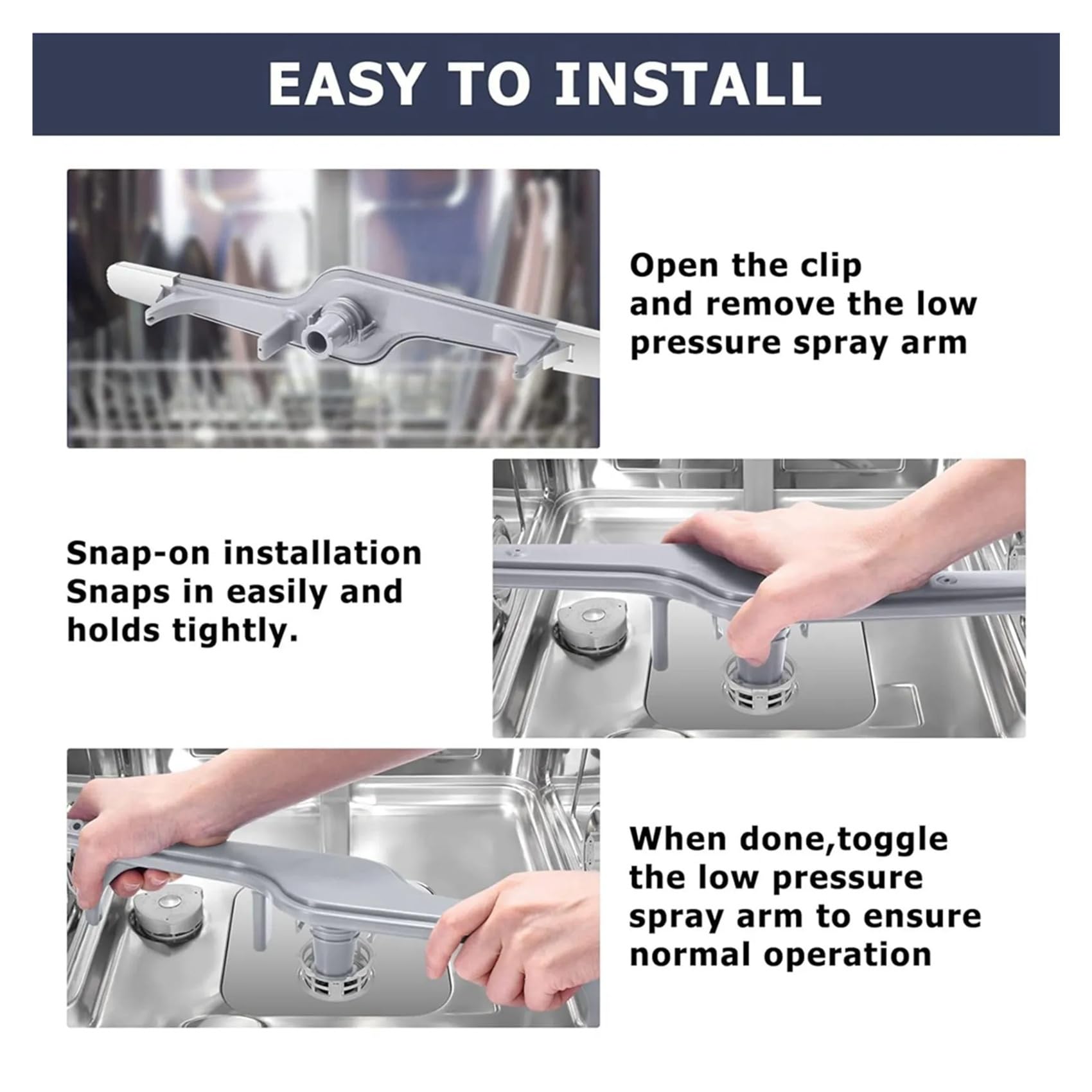 EMECE-2X 154568002 Unterer Sprüharm für Geschirrspüler, kompatibel mit Electrolux, Frigidaire, 154568001 5304517203 AP3958746, EA1524955 1196170