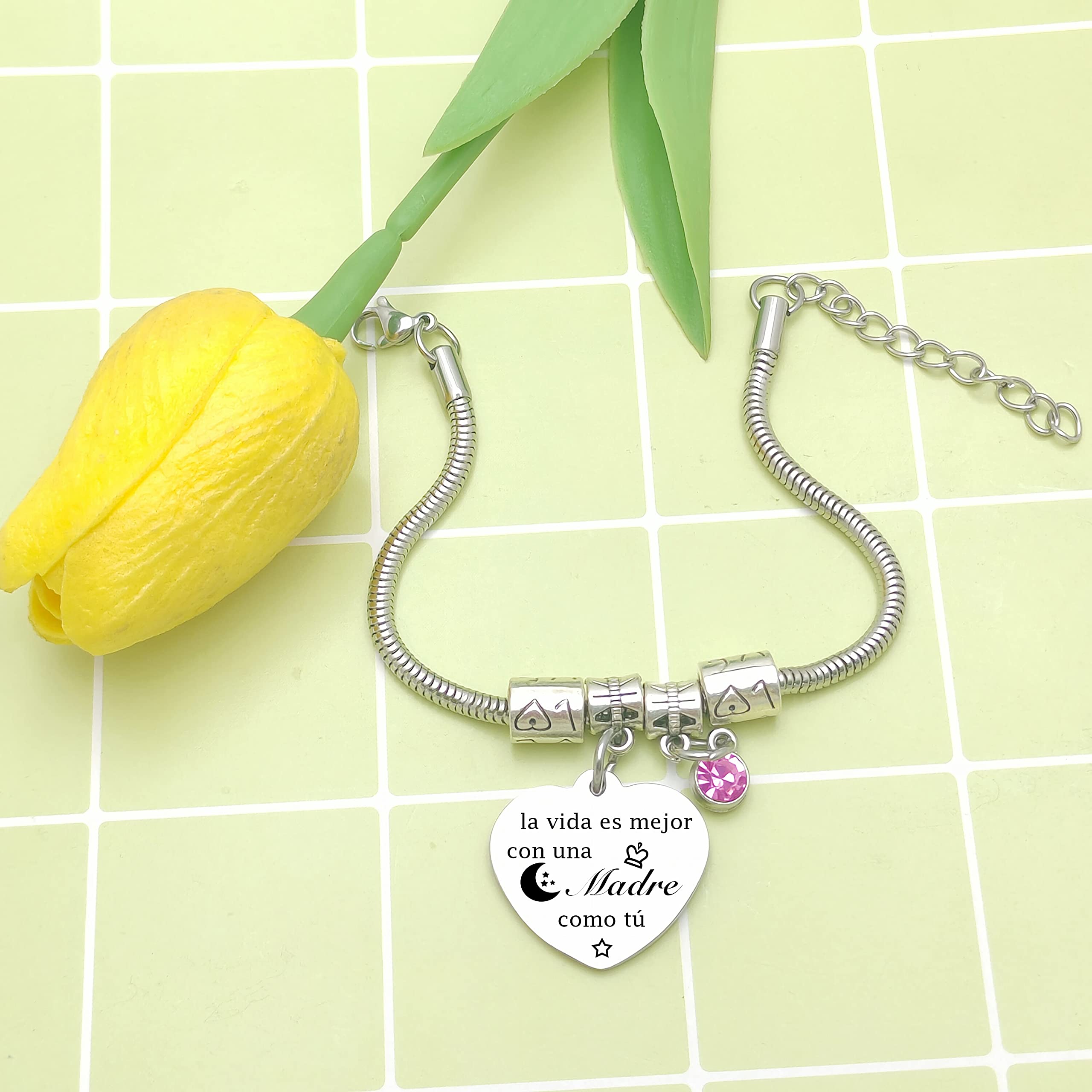 Pulsera para Mamá Pulsera Mamá personalizada día de la Madre Regalo original，pulsera mamá e hija Regalo de cumpleaños para mamá，Regalo para mi mamá de Navidad — view 4
