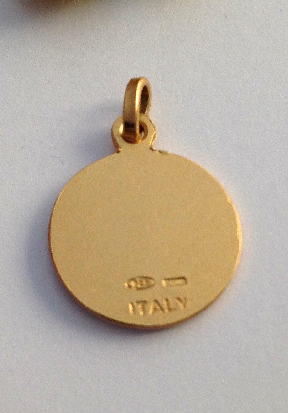 I G J Médaille de Saint- Pape Jean Paul II (Pape Wojtyla)-En Argent sterling 925 Plaqué Or