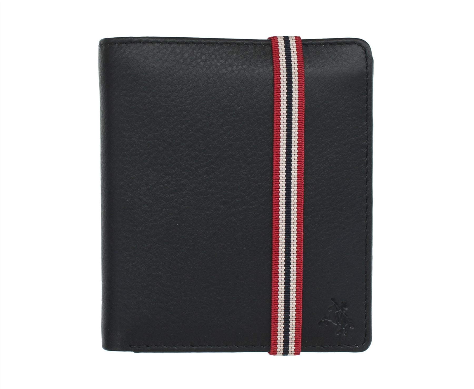 Gents Leather Bond Collection Dr No Wallet RFID - BBD22 Black/Orange/Red