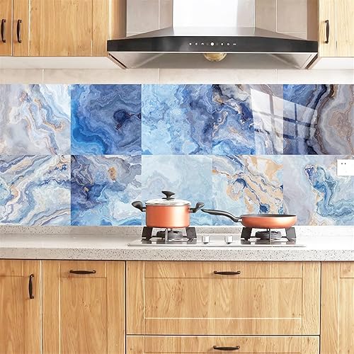 Miniatura 4 de 10 hojas autoadhesivas para salpicaduras de cocina, azulejos decorativos de vinilo, azulejos decorativos para pegar en la pared para salpicaduras de