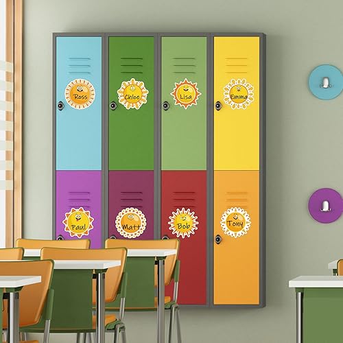 Miniatura 5 de JarThenaAMCS 135 calcomanías de nombre de sol, calcomanías de dibujos animados con forma de sol, divertidas calcomanías para tablón de anuncios para