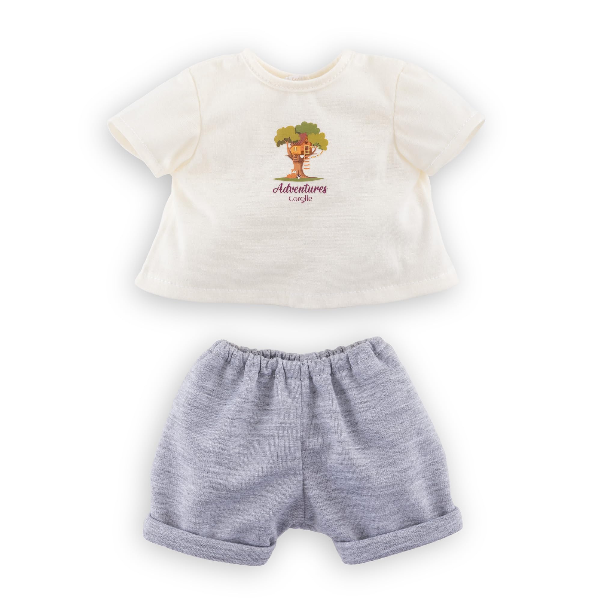 Corolle T-Shirt and Shorts Small Explorer, Doll Clothes 30 cm, from 18 Months, 9000111270