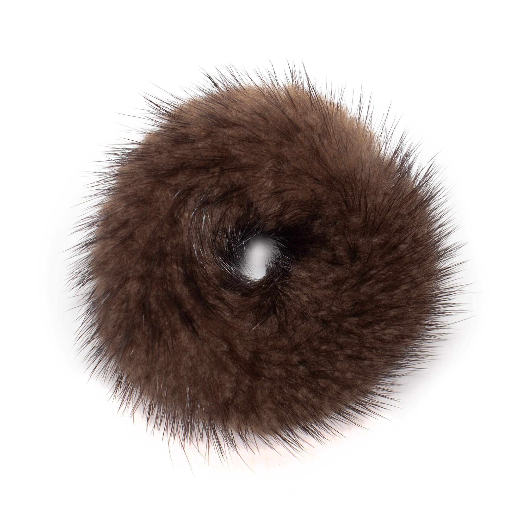Surell Ponytail Holder Mink Fur Knit Scrunchie Set Mink Fur Scrunchie – Surell Accessories main image 4