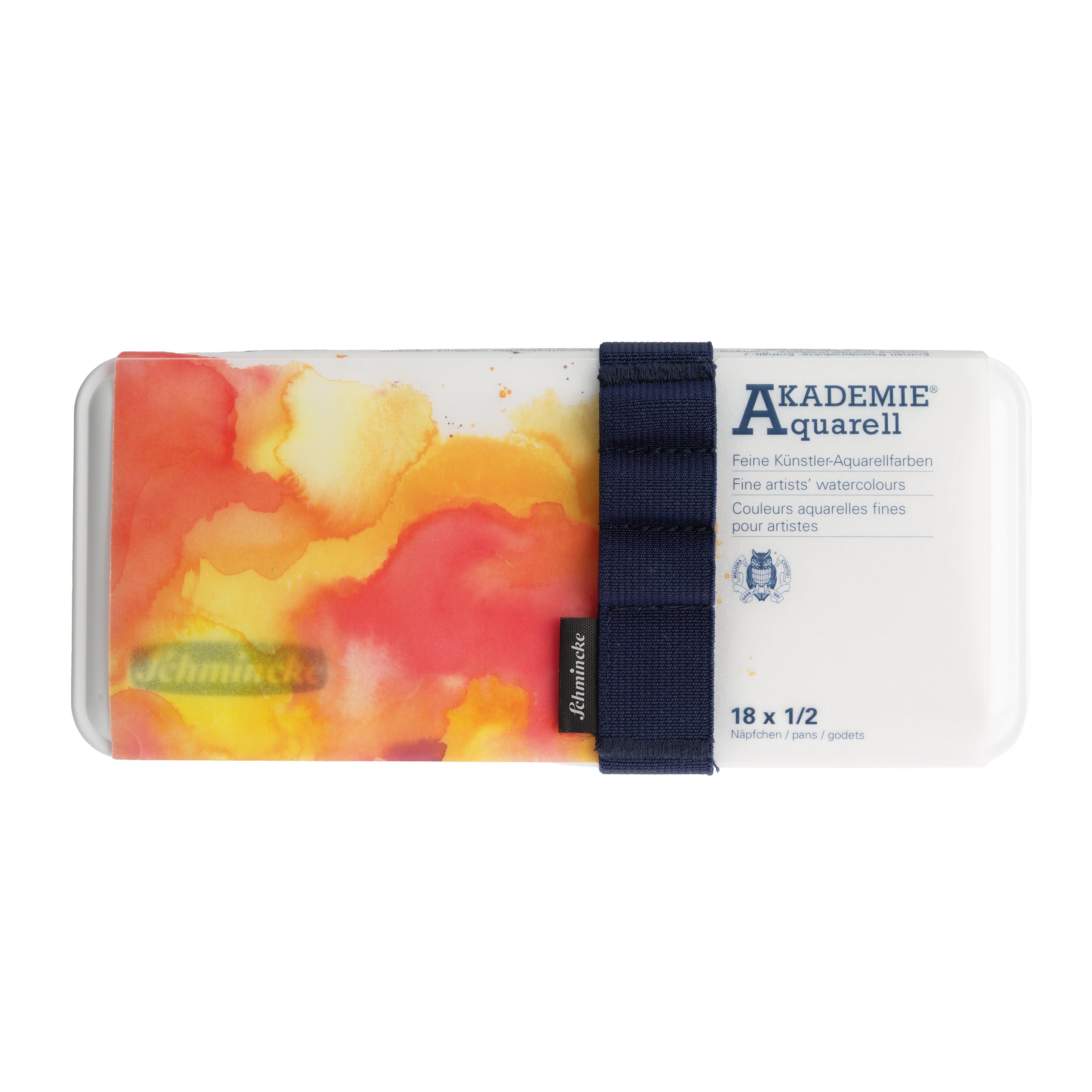 Schmincke AKADEMIE Aquarell Farbkasten 18 x 1/2 Näpfchen, 75 791 097