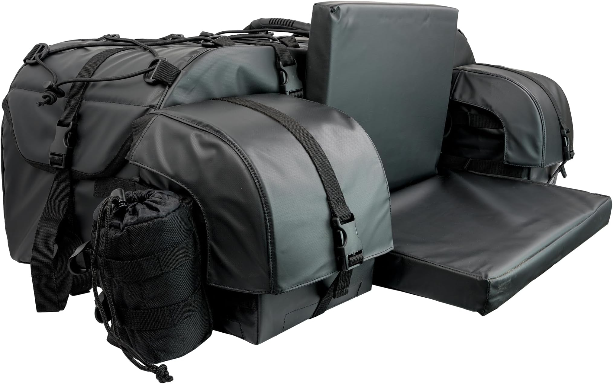 Arch Series Oversized Rear Rack Utility Pack, Padded ATV Cargo Bag - Black