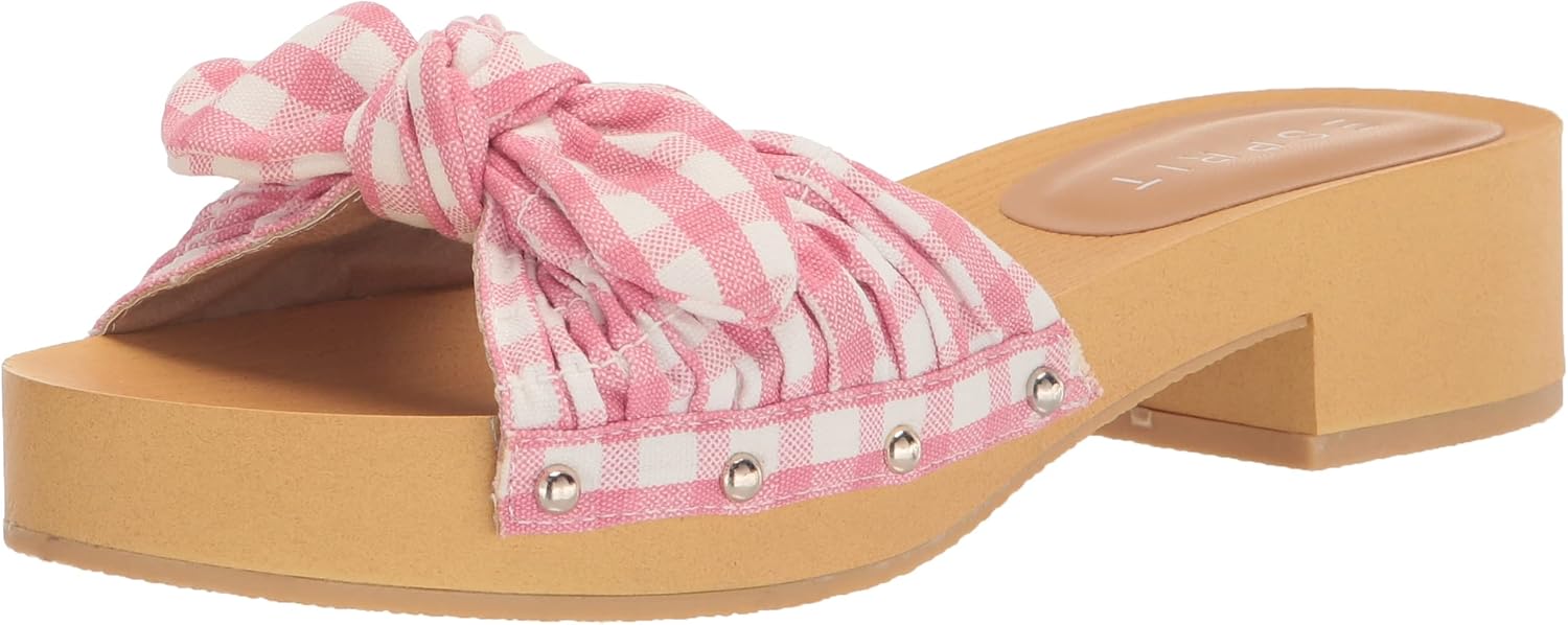 Esprit Women's Capri Slide Sandal, Pink Gingham, 9.5