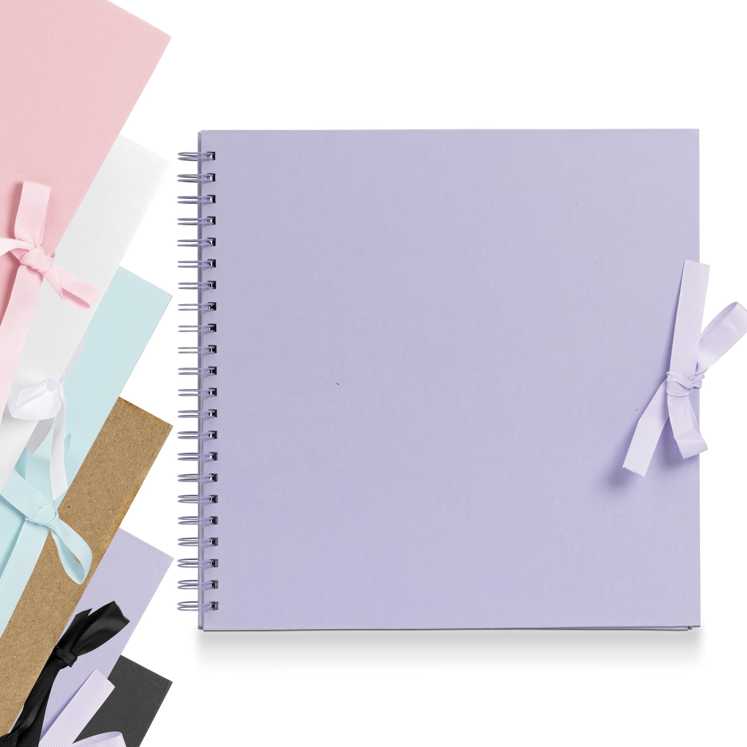Evelay Album Fotografico Quadrato Kraft 30,5x30,5 Cm – 40 Pagine, Rilegatura A Spirale, Per Scrapbooking E Viaggi (Kraft)