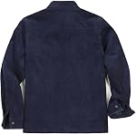 Men's Corduroy Shacket Jacket - Full Flannel Lined, Snap Button Work Utility Coat for Fall Winter