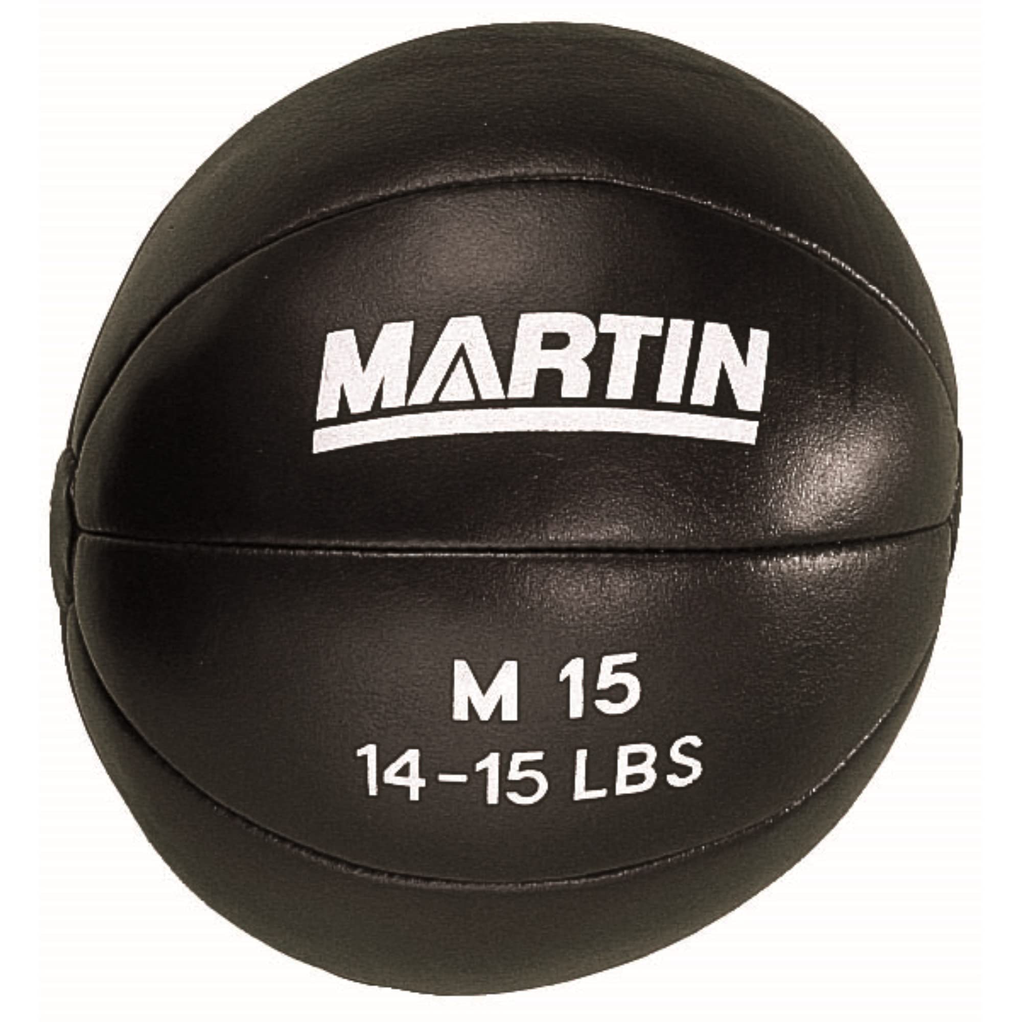 MARTIN SPORTS Genuine Leather Medicine Ball, 15 Lb.