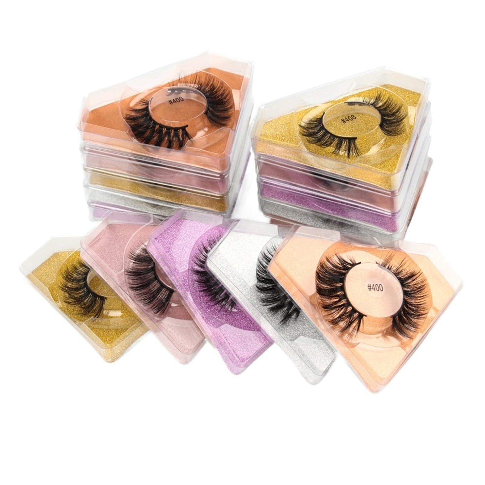 UAMOU False Eyelashes Lashes Fluffy Natural Eyelash Makeup 3D Mink Hair Lashes Beauty Makeup Thick Mink Eyelashes Bulk