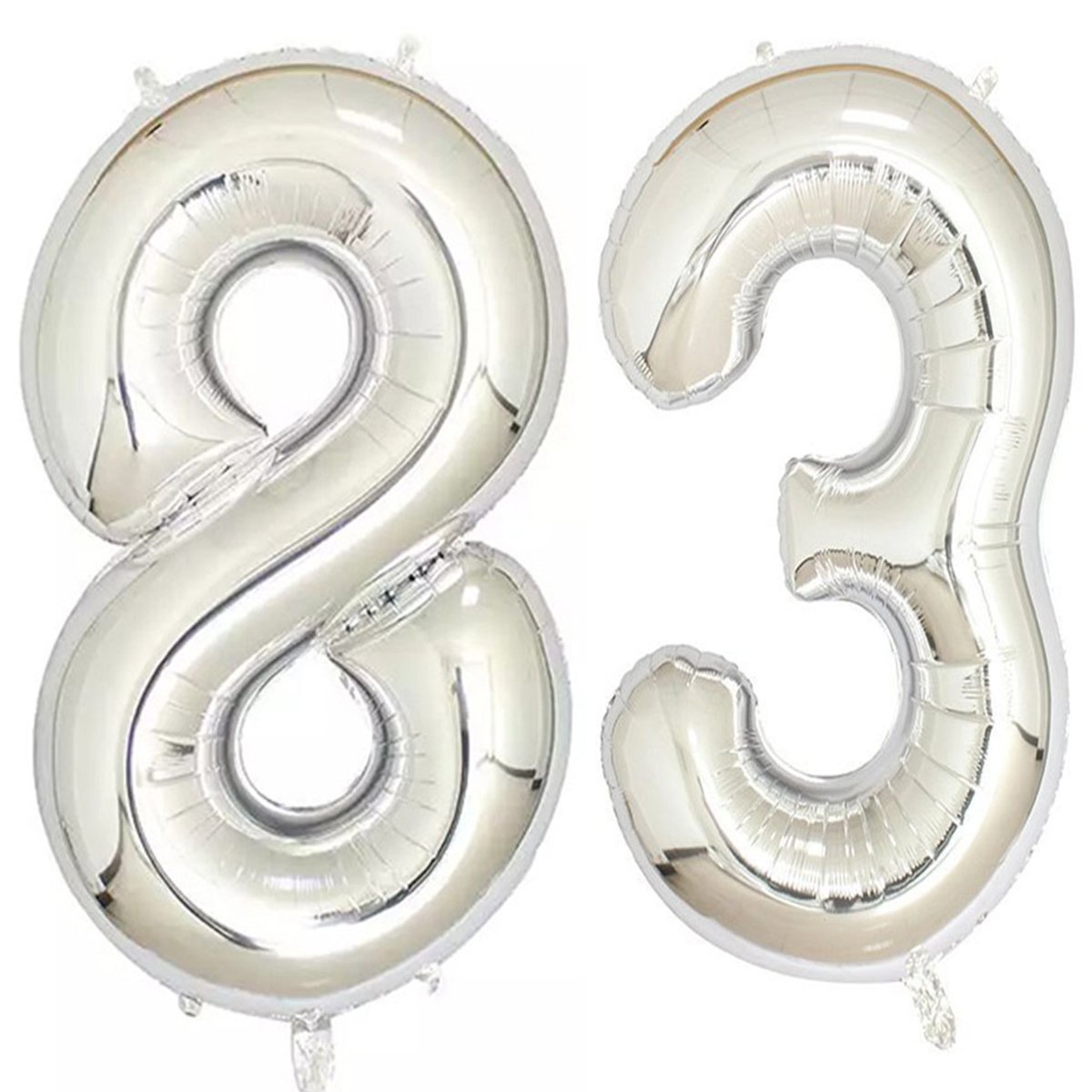 MAGJUCHE 40inch Silver Foil 83 Helium Jumbo Digital Number Balloons...