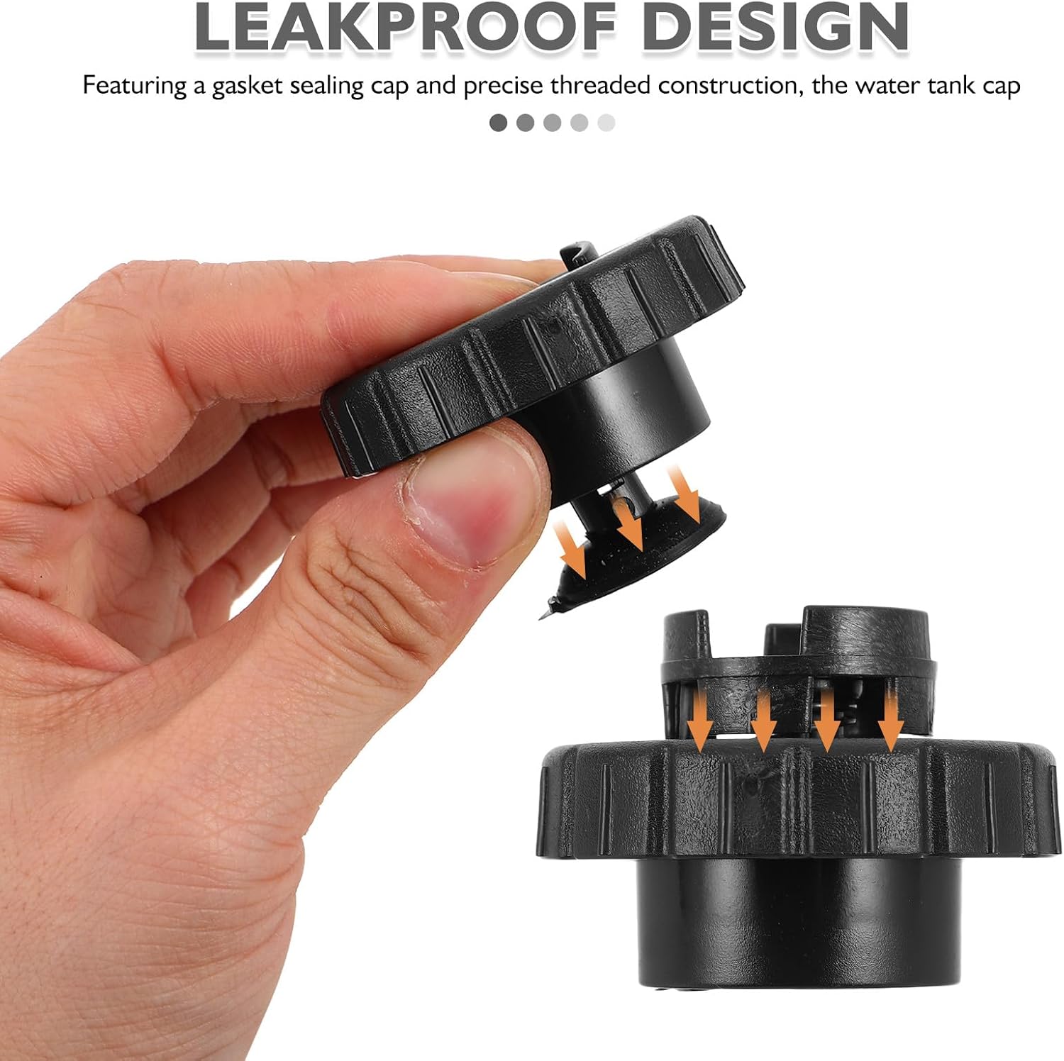 Levemolo Water Tank Cap Replacement: Leakproof Steamer Reservoir Cover - Universal Threaded Screw-On Lid - Heat Resistant Plastic Closure for Garment Steamers