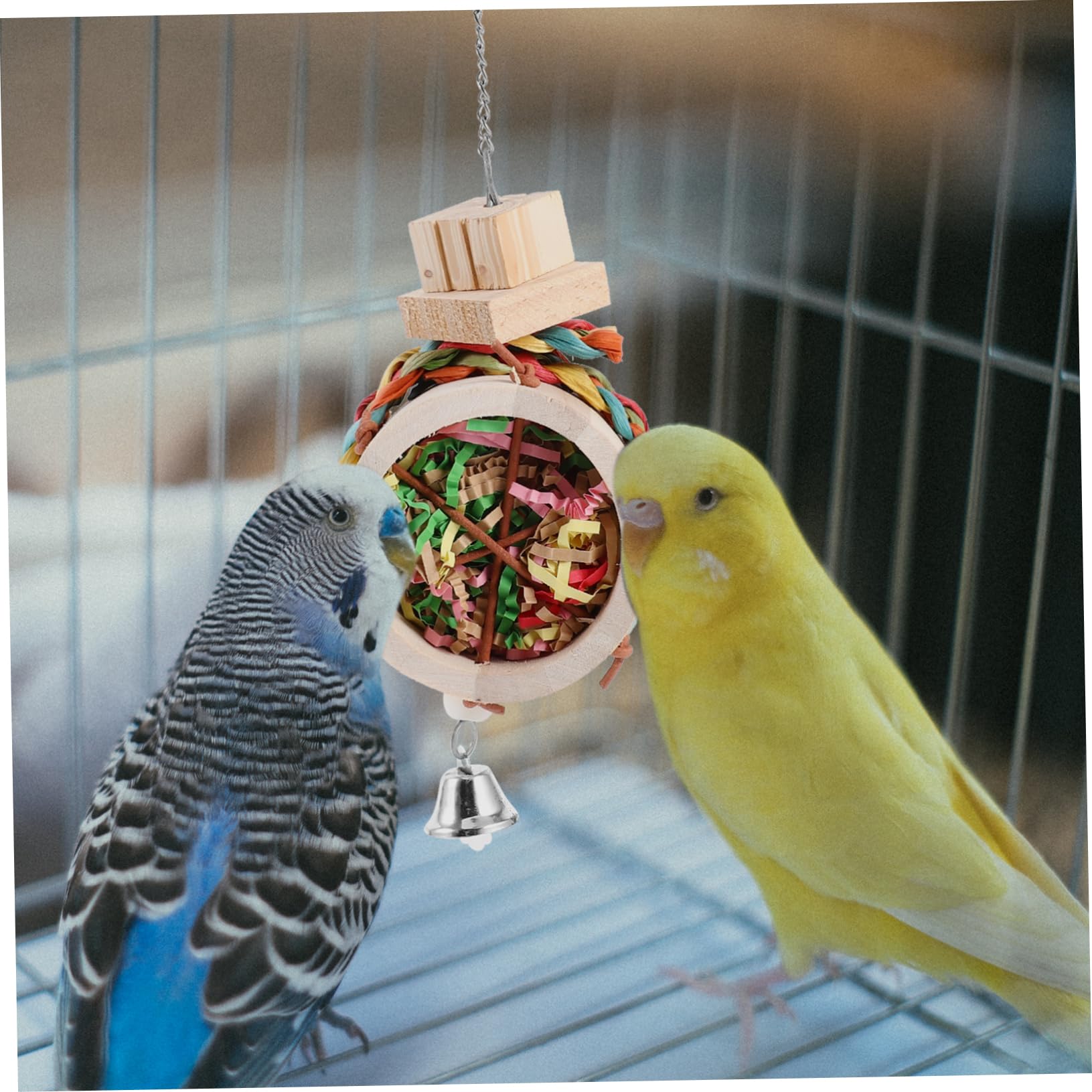 BESPORTBLE 3pièces Jouet à Manger pour Oiseaux Jouet De Formation pour Perroquets Tube à Mâcher Suspendu pour Oiseaux pour Éviter Ennui Stress