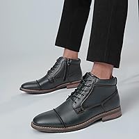 Vista 6 de Arkbird Botas de vestir para hombre, botas de tobillo clásicas de cuero genuino con cremallera lateral
