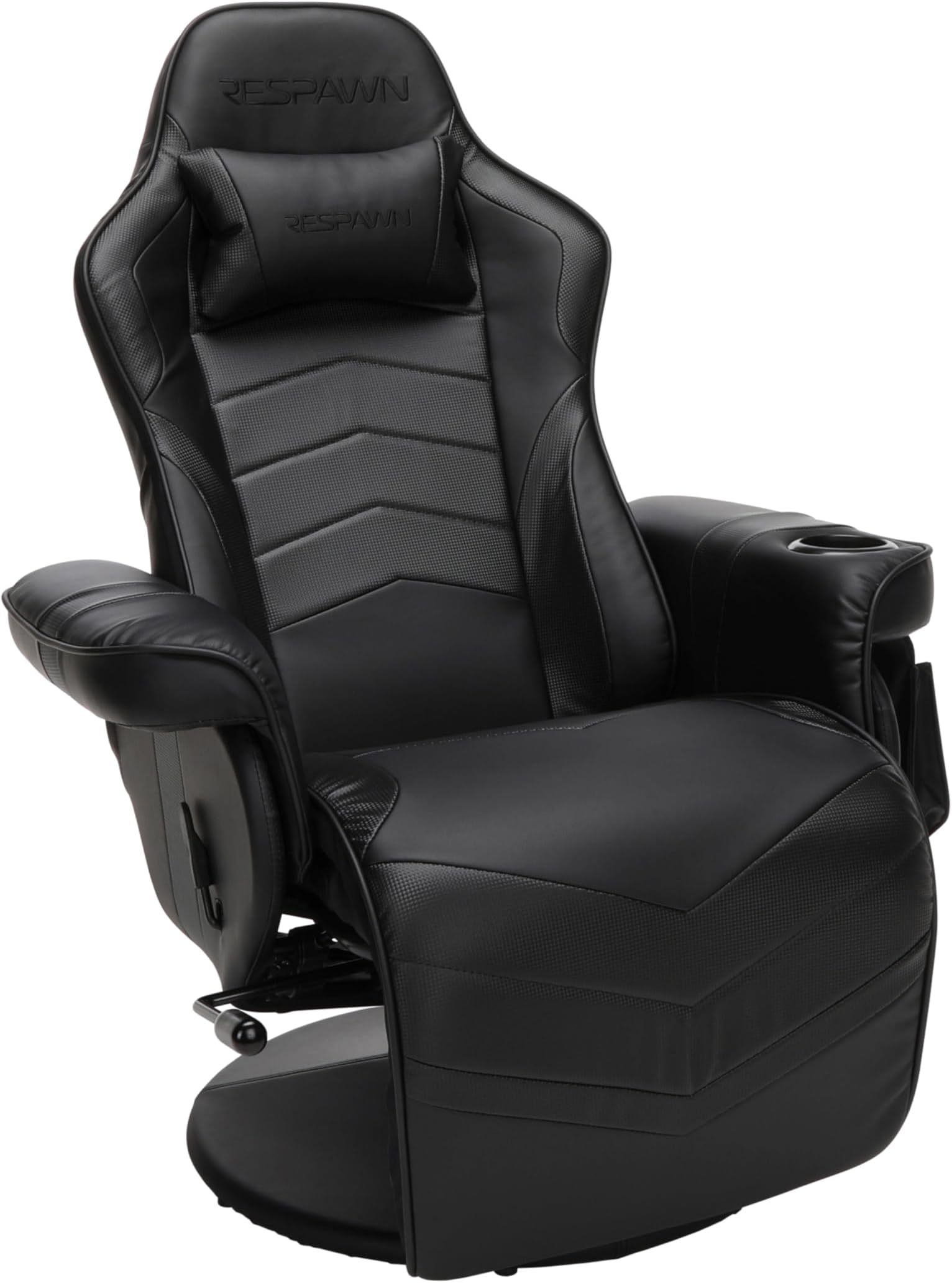 RESPAWN 900 Gaming Recliner - Video Games Console Chair, Computer Chair, Adjustable Leg Rest and Recline, Cupholder, Footrest - Black