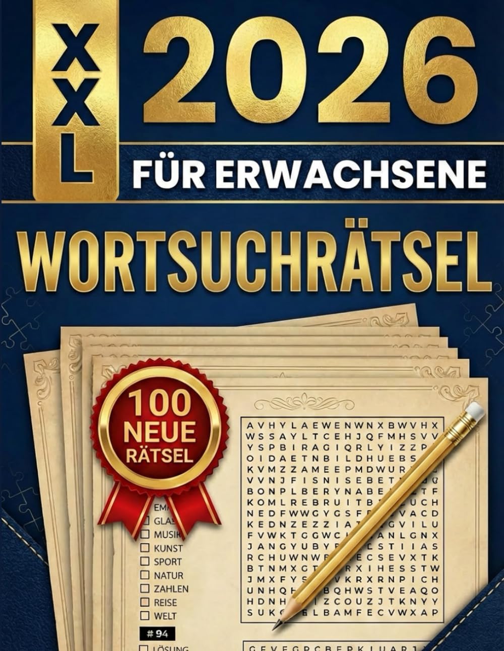 Wortsuchrätsel für Erwachsene 2026: Gehirntraining und Entspannung mit hunderten Suchrätseln im Großdruck