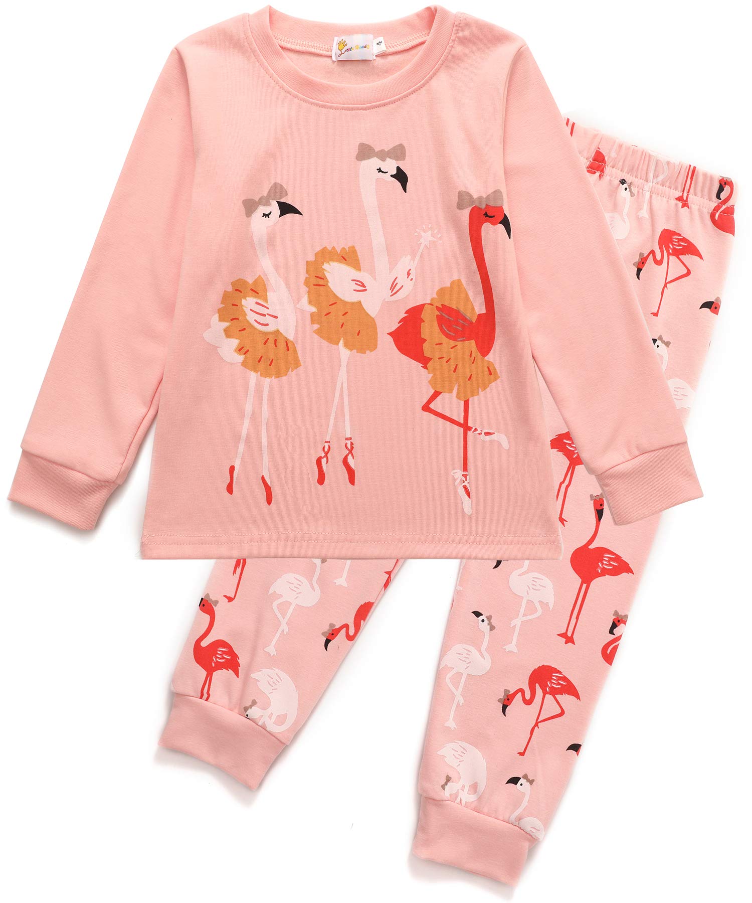 Kids & Toddler Pajamas Girls Little Kids PJS Sets 100% Cotton Sleepwear for Age 2-8 Years