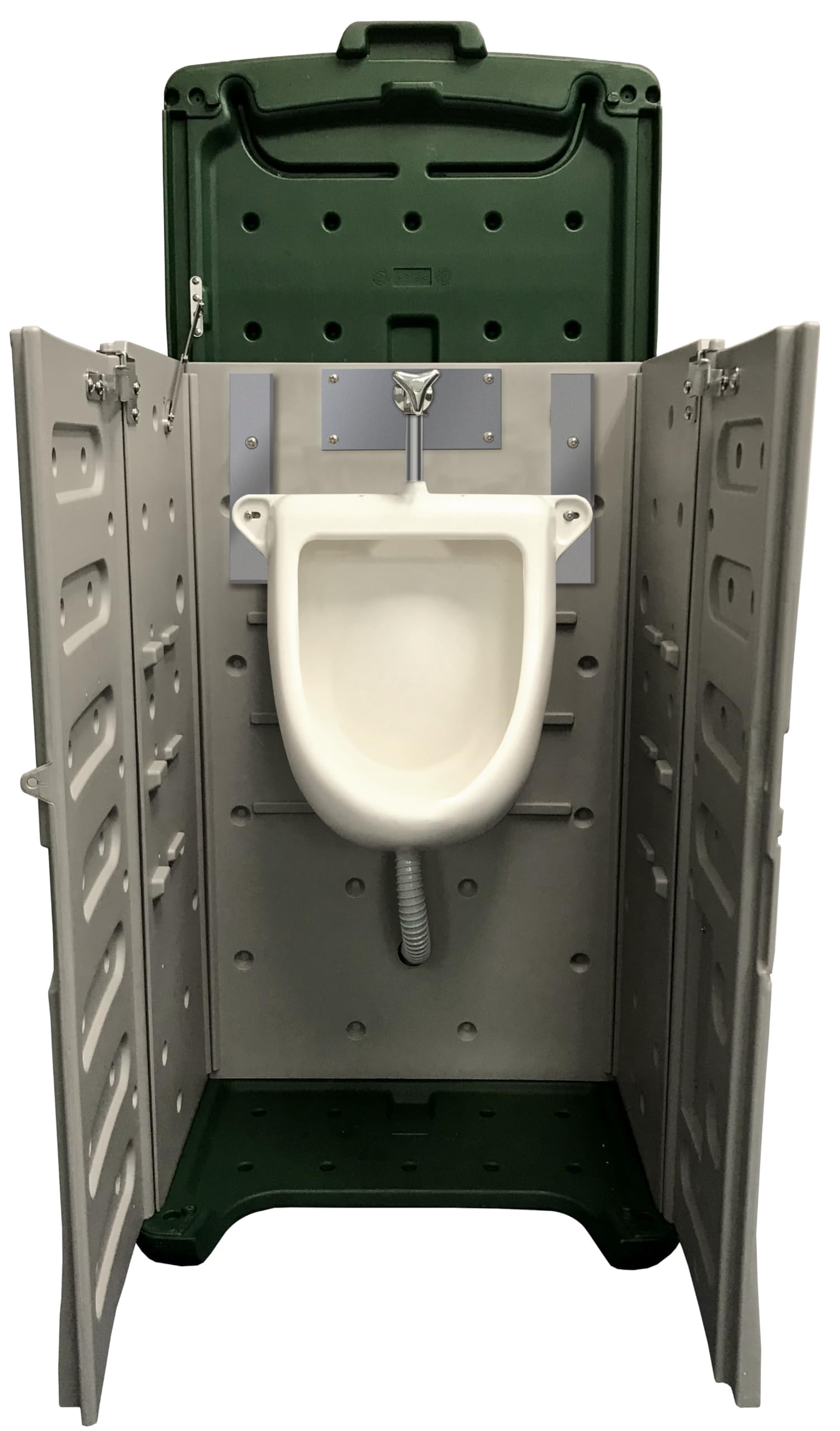 Amazon.co.jp: 仮設トイレ 現場 工事 収納型小トイレ（水洗） グリーン  