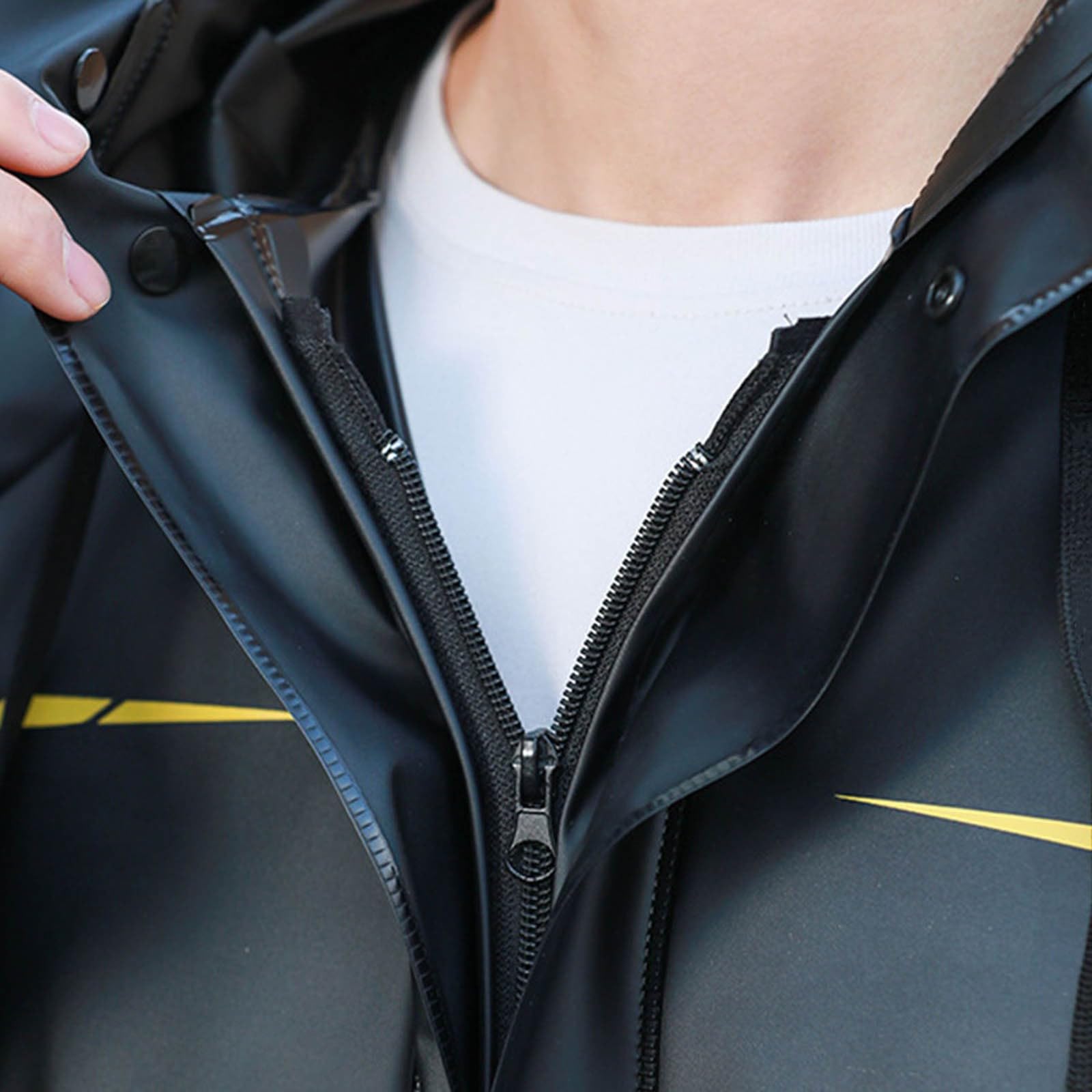 Traje de lluvia para hombre impermeable combi de 2 piezas plegable a prueba de viento chubasquero pantalones de lluvia transpirable ligero con capucha adecuado ropa de lluvia ligera