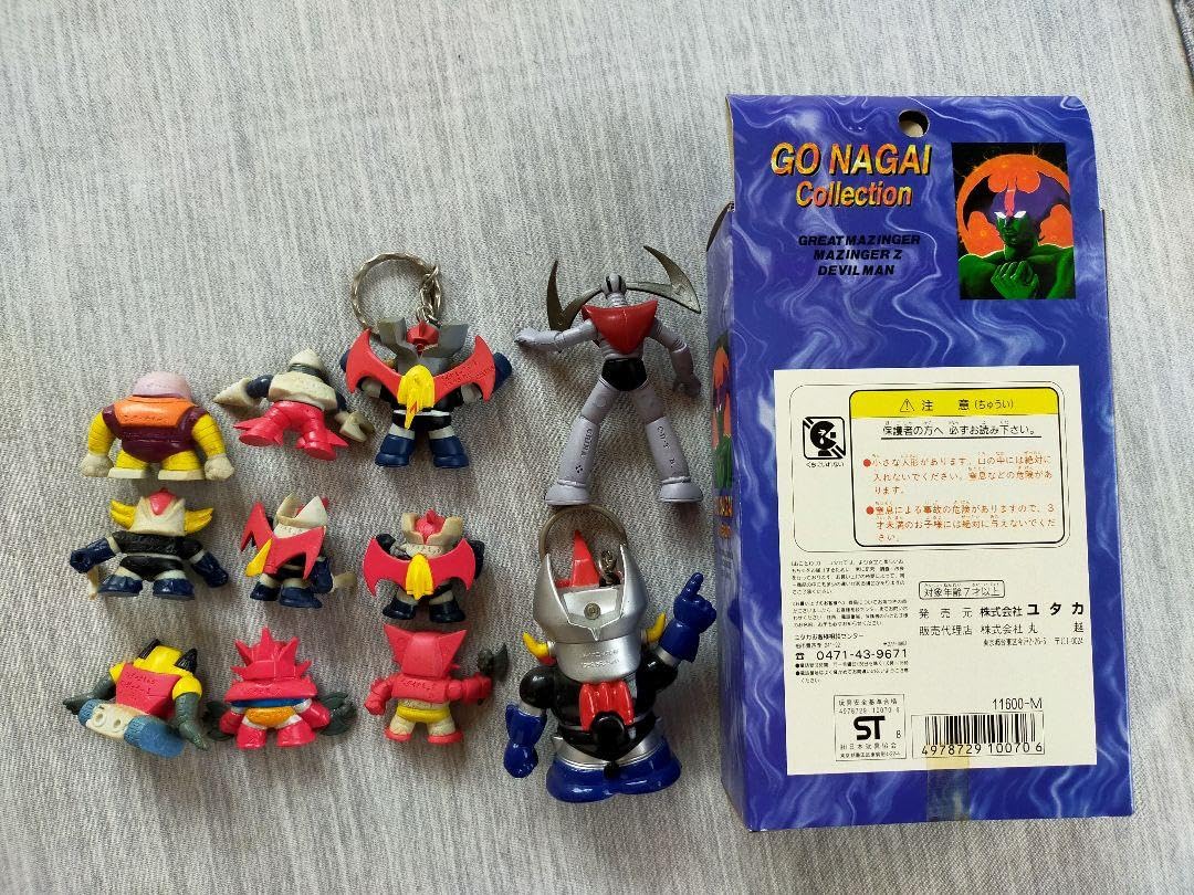 #デビルマン。デフォルメ倶楽部。豪永井コレクション。ゴールドフィギュア５個揃い。 デビルマン。デフォルメ倶楽部。豪永井コレクション。ゴールド