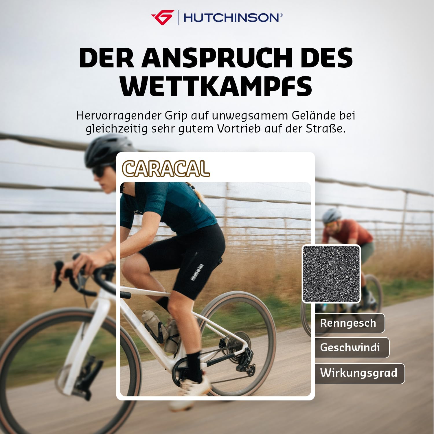 Hutchinson - Caracal Race - Performance-Gravelreifen - Faltreifen - Tubeless Ready