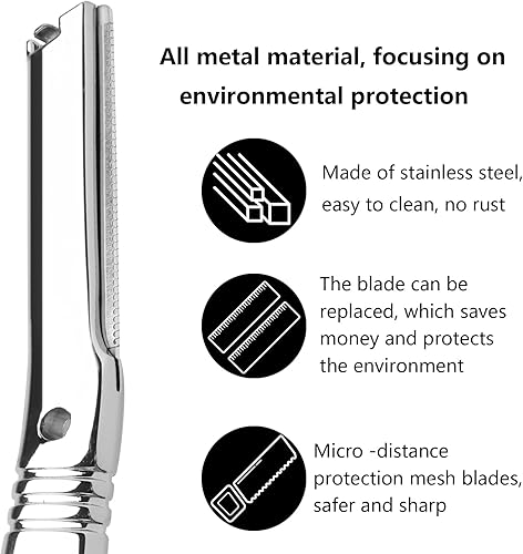 Miniatura 2 de Cuchillo de cejas, Dermaplaning Tool Metal (Masonería Plata)