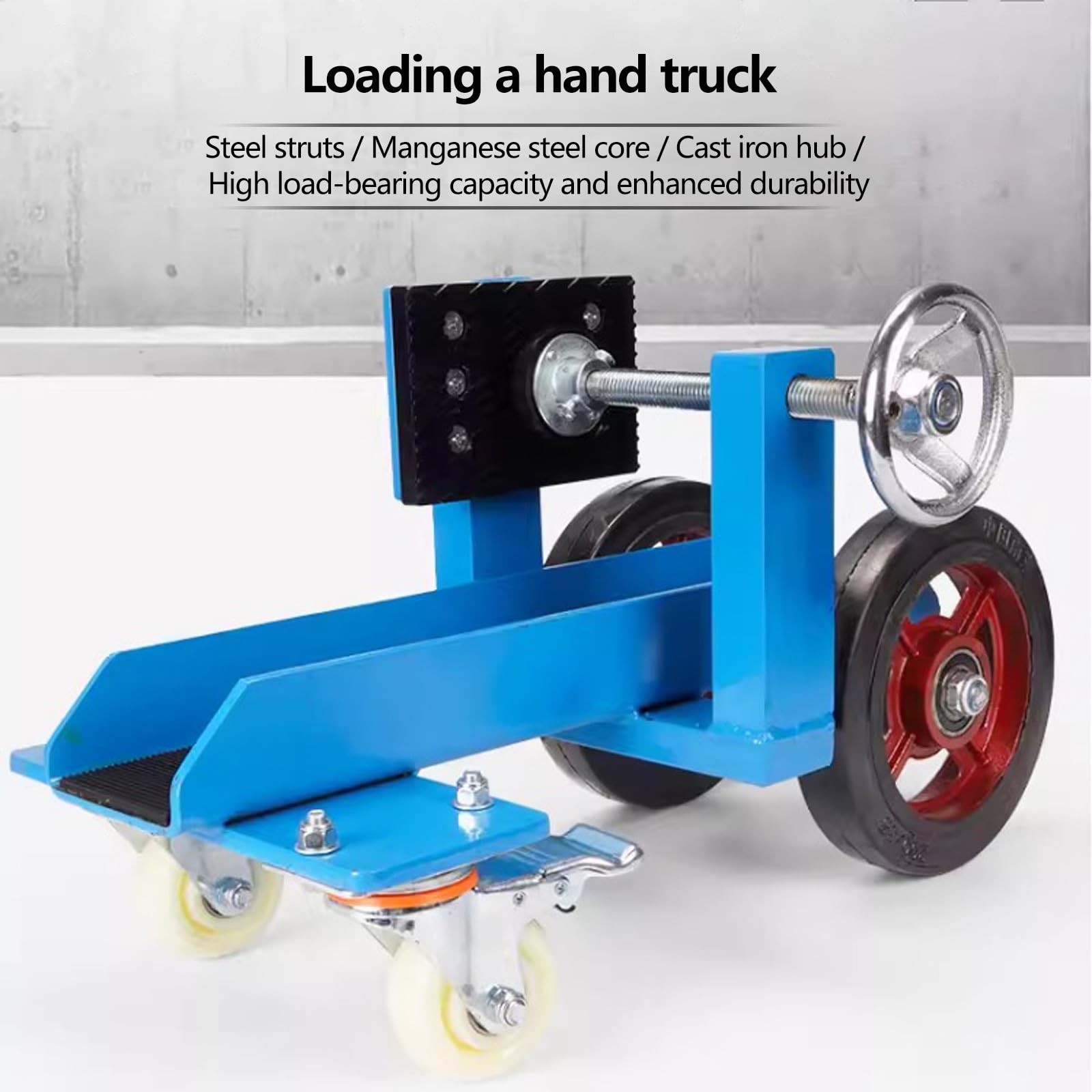 Wózek transportowy do paneli kamiennych, z regulowanym zaciskiem, udźwig 500 kg/1100 lbs, szerokość kanału 12 cm, do zastosowania w budownictwie i magazynach