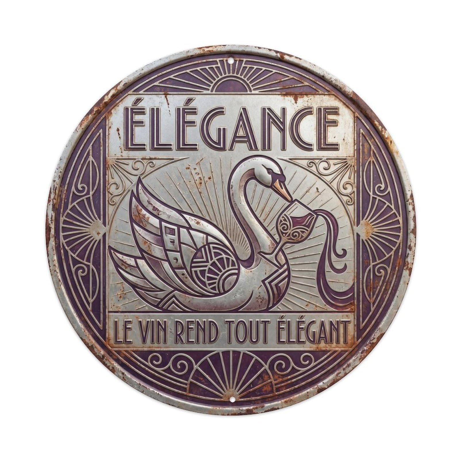 Elegance Humorous Bistro Elegance Metal Tin Sign