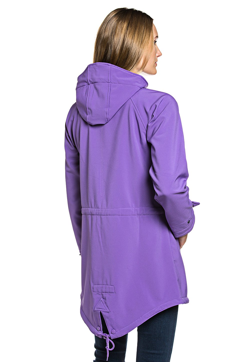 BMS HafenCity Damen Regenmantel, SoftShell | Wasserdichter, leicht atmungsaktiver Damenmantel für Alltag, Reise und Regenwetter
