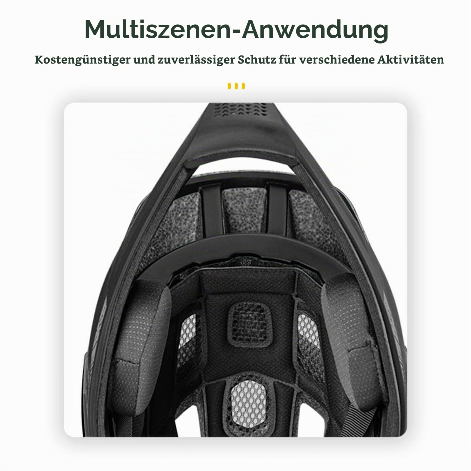 Kinderhelme-Integralhelm mit Verbessertem, Jugendhelme Verstärktem Kinnschutz 18 Belüftungslöchern, Fahrradhelm Atmungsaktiv und Leicht Größe (51–54 cm)