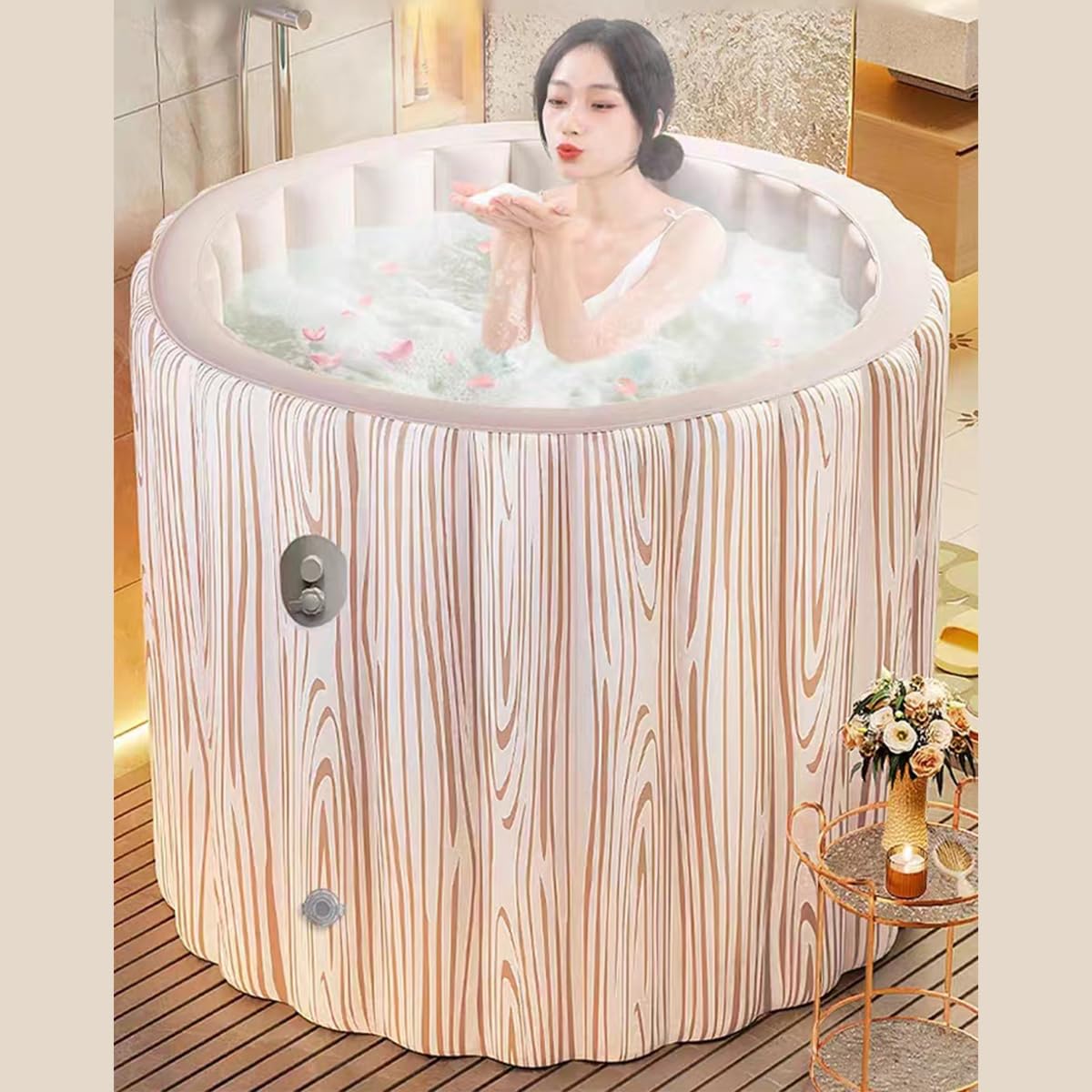 Amazon.co.jp: い折りたたみインフレータブルバスタブ 家庭用サウナ