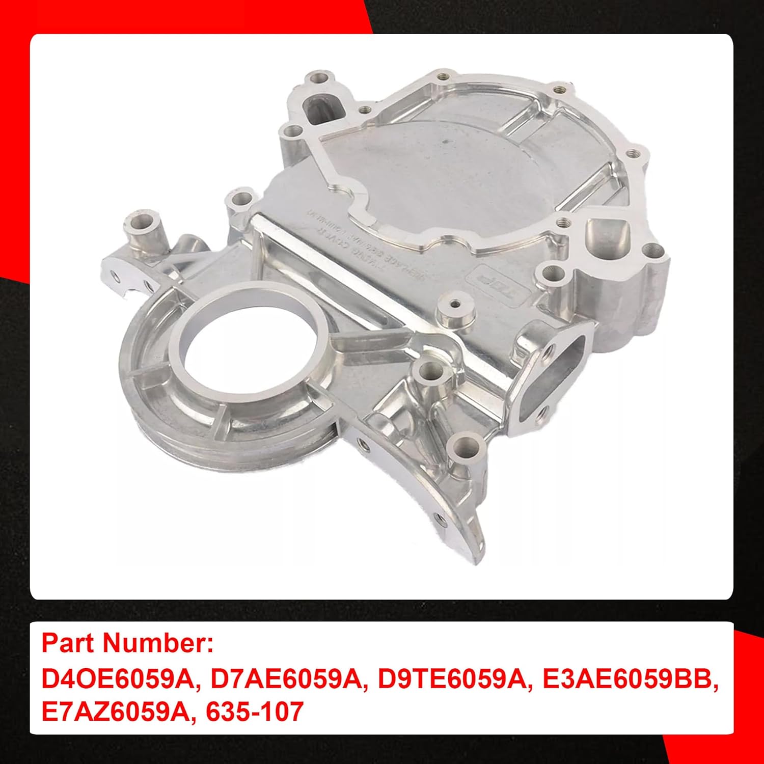 D4OE6059A Timing Cover Compatible with Ford 289 302 351W 1979-1995 Timing Chain Cover Replace D7AE6059A