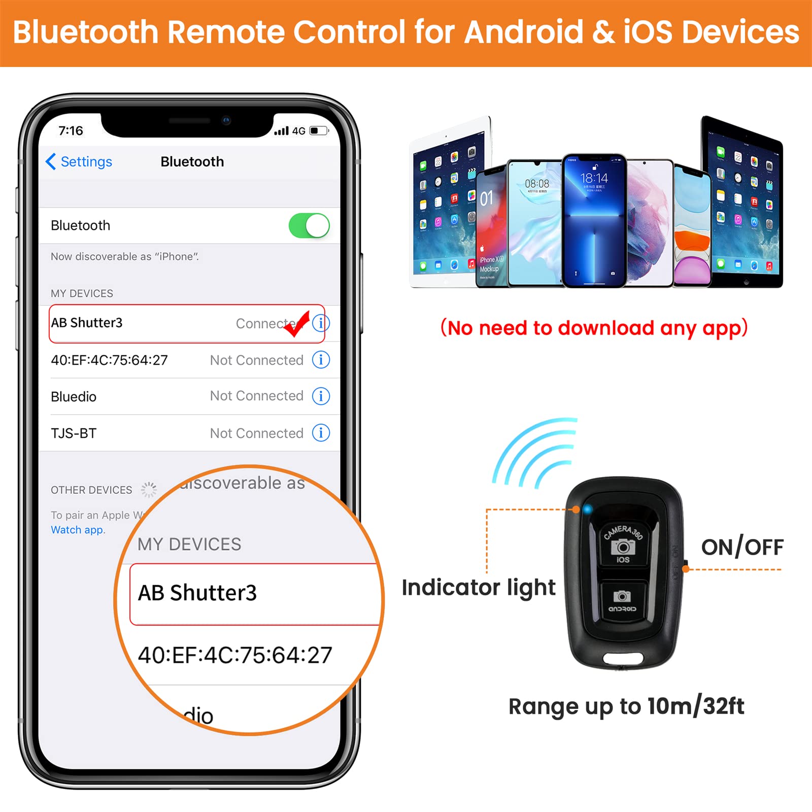 Treppiede Smarthphone, Nuovo 172cm/67in Treppiedi Fotocamera Cavalletto Smartphone per iPhone/Samsung/Huawei/iPad/Reflex, Cavalletto Telefono con Supporto Telefono e Telecomando Bluetooth