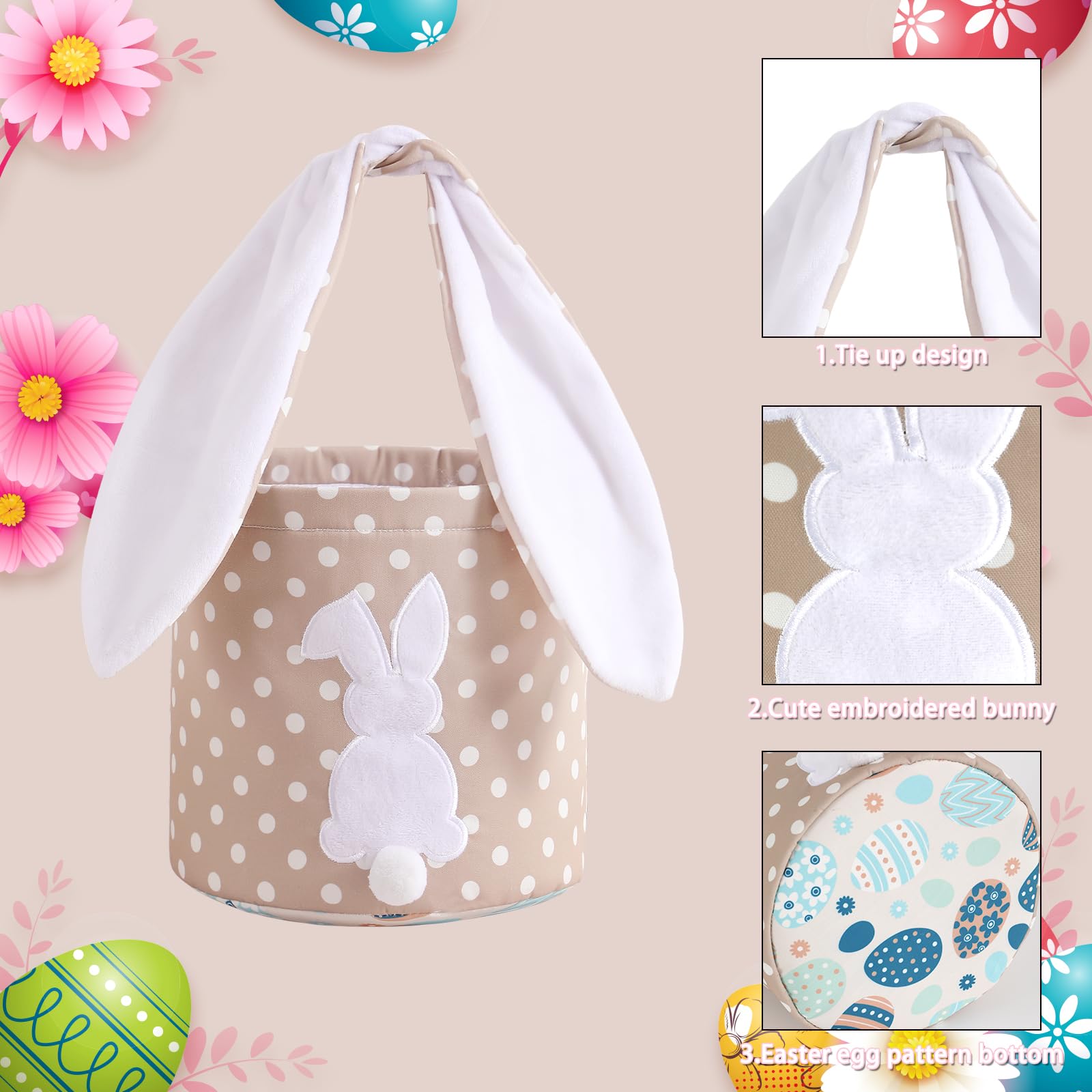 Snapklik.com : MONOBLANKS Easter Bunny Basket Bags Carrying Gift And ...