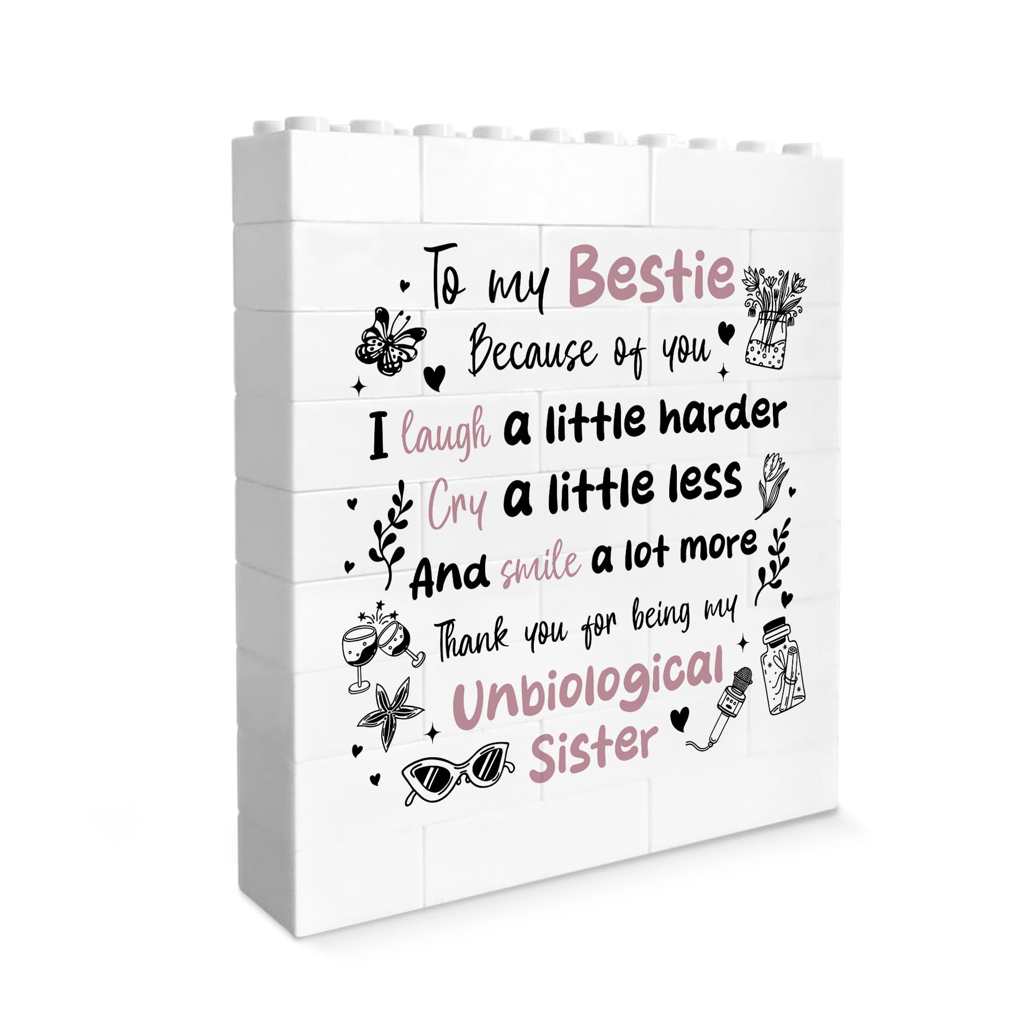 Red Ocean Bestie, Building Blocks, Puzzle, For Her, For Best Friend, Friendship, Birthday Best Friend, Christmas