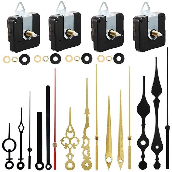 Buy Quartz Clock Movement, TRUBUY 4 Pieces DIY Wall Clock Movement High Torque Long Shaft Clock