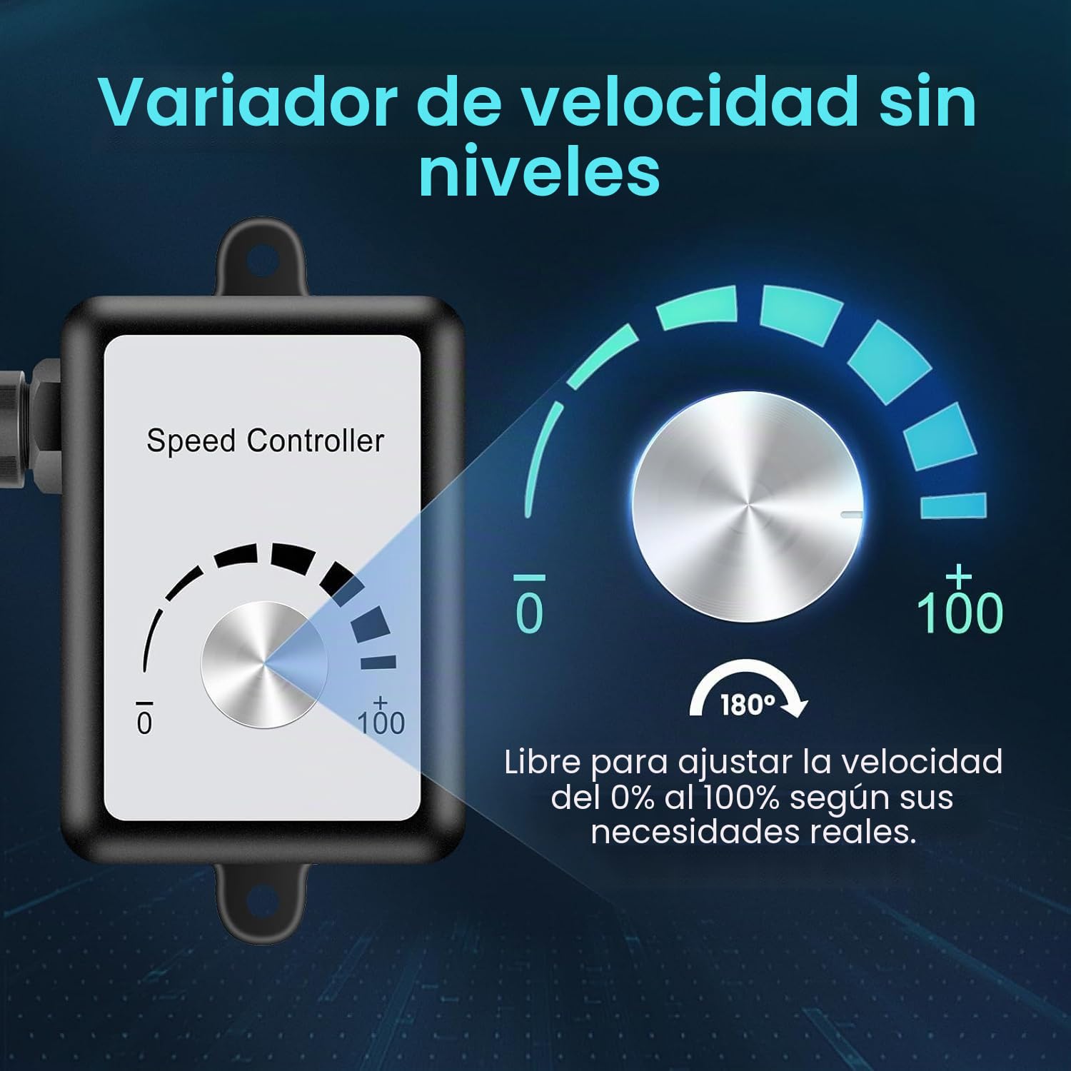 HG Power Ventilador de tubo regulable de 125 mm, con ventilador, regulador de velocidad, ahorro de energía, silencioso, para baño, cocina, baño, garaje, ventilador de aire
