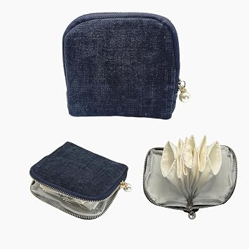 Small Travel Jewelry Case - Jewelry Travel Organizer Bag with Zipper for Bracelets, Necklaces, Bangles, Jewelry Organizer Storage Bag Gift for Women Girls - LJB002-Dark Blue