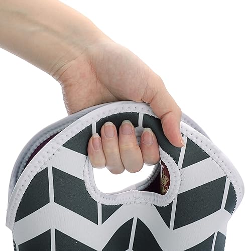 Miniatura 8 de Hipiwe Bolsa portadora de vino para 2 botellas, soporte de neopreno para botellas de vino con asa de transporte, bolsa protectora de vino, bolsa