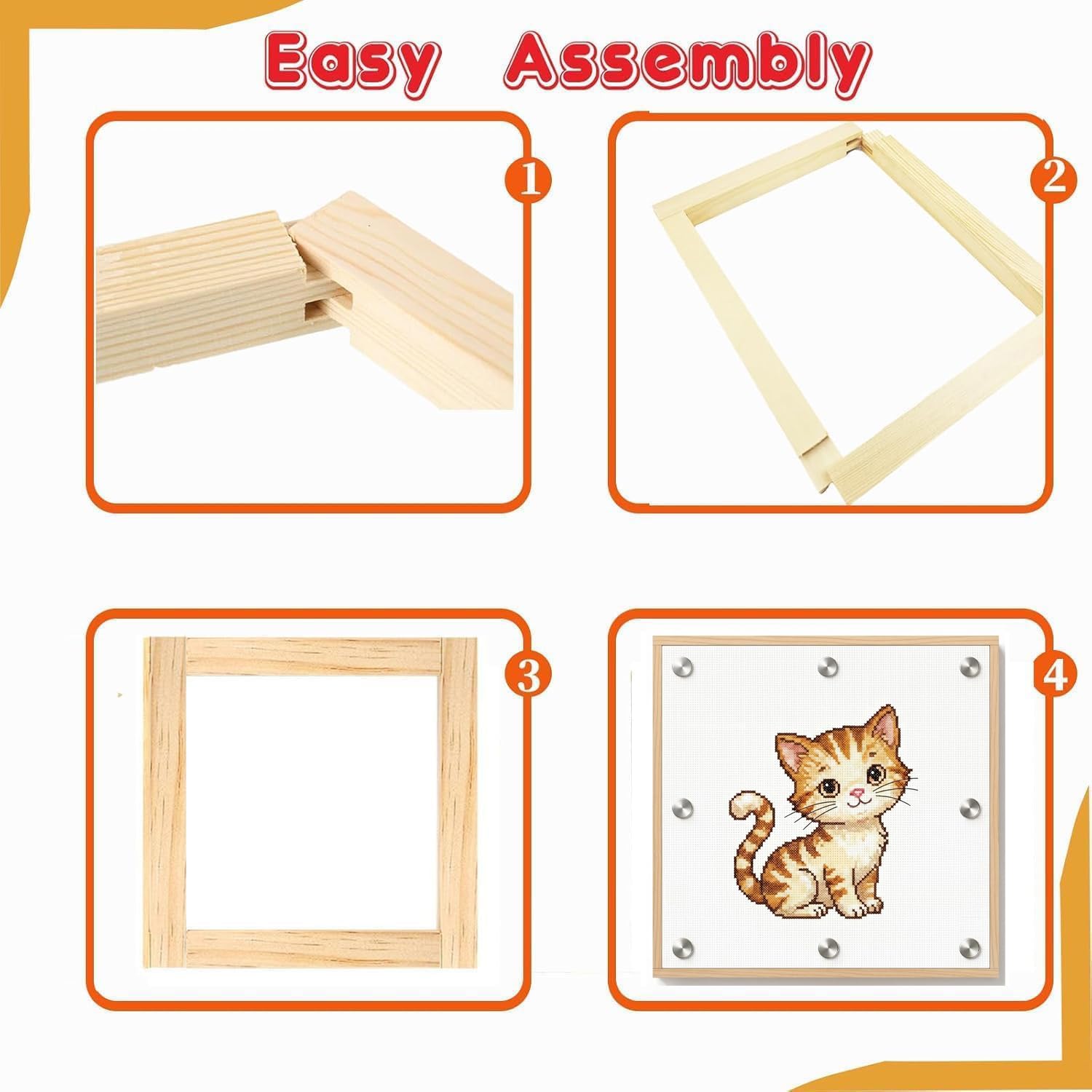 Stretcher Bars for Embroidery & Cross Stitch - 16 Pcs -4