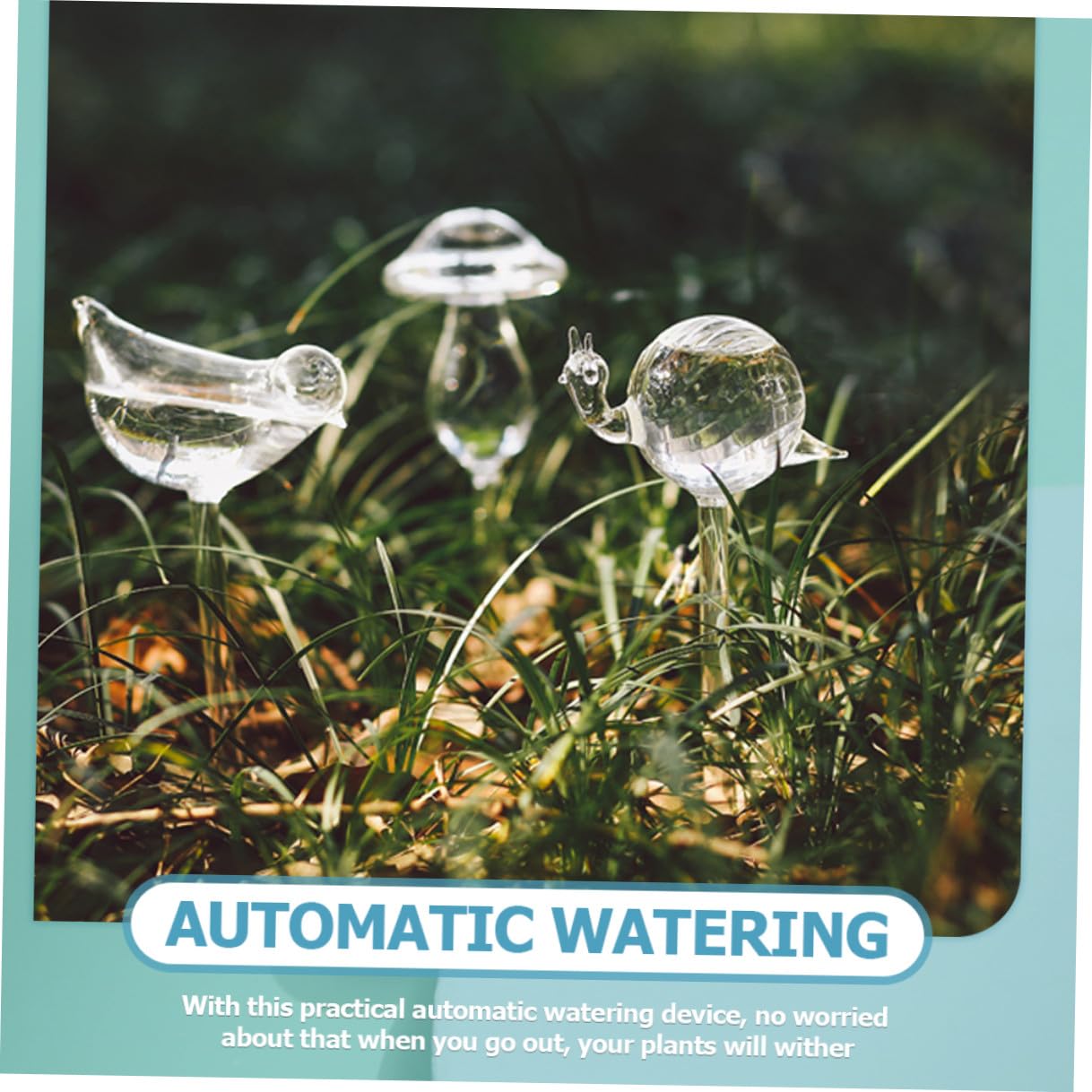 Gatuida Globes d'Arrosage Automatiques en Verre Borosilicate 4 Pièces pour Plantes Intérieures et Extérieures