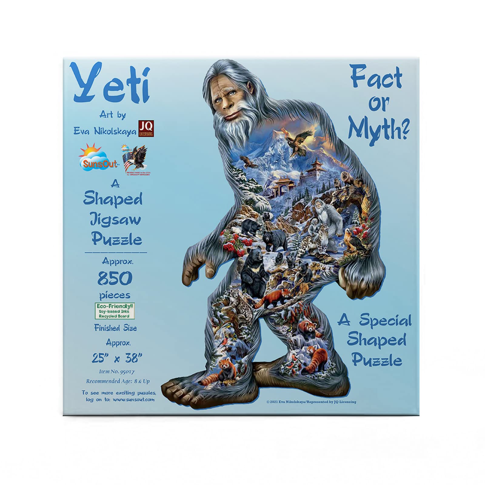 Amazon.com: SUNSOUT INC - Yeti - 850 pc Special Shape Jigsaw