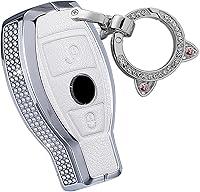 Vista 12 de ontto Funda para llave de coche con diamantes de imitación de 2 botones para Mercedes-Benz A Class B C E S G M V Class CLA CLS GLA GLC GLE GLK GL