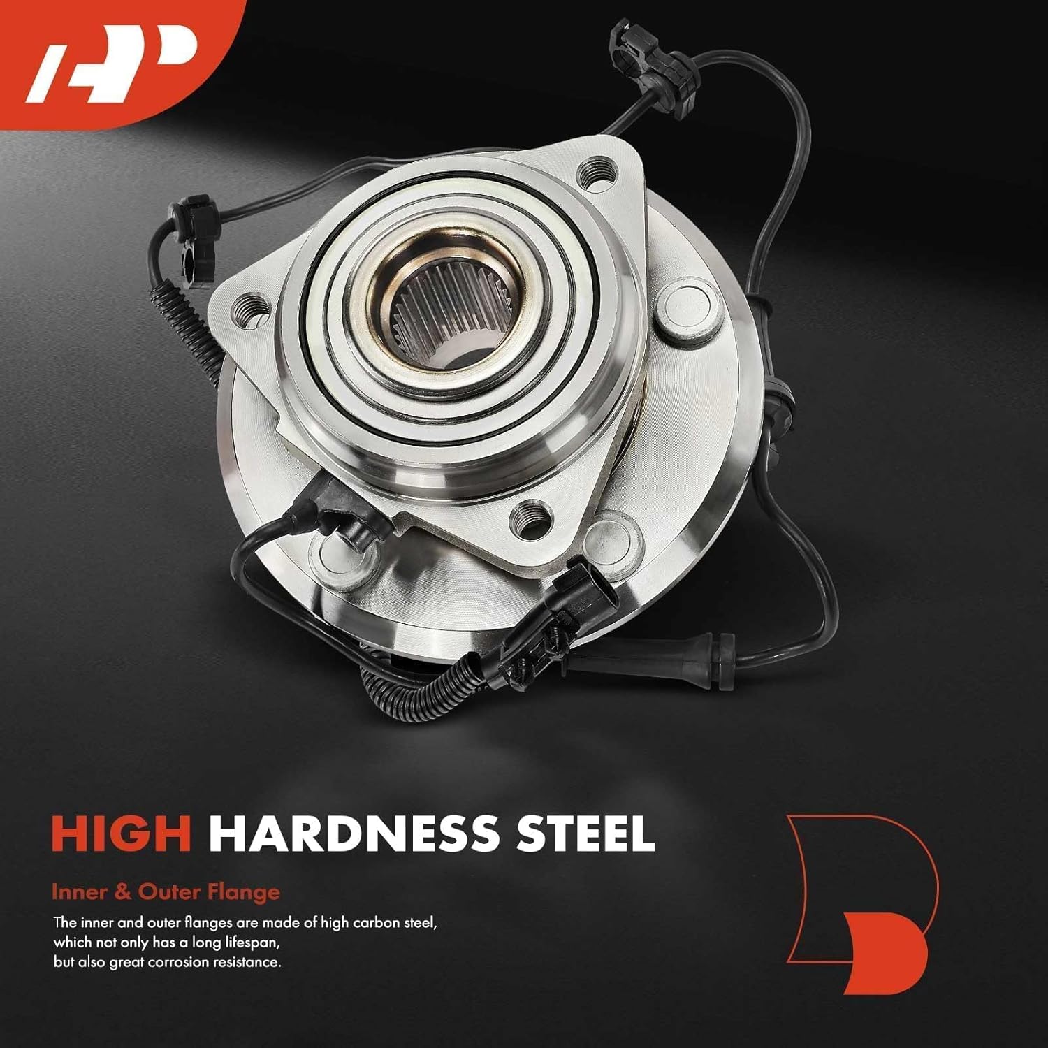 A-Premium Front Wheel Bearing and Hub Assembly with ABS & 5-Lug Compatible with Jeep Wrangler 2007-2010, with 4-Wheel ABS