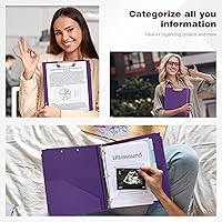 Vista 321 de Ospelelf Mini 3 Ring Binder, 2 Inch, Cute Pink Marble Binder for 5.5" x 8.5" with 5 Tab Dividers, File Folder Labels and Low Profile Clipboards